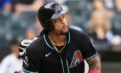 Ketel Marte celebrates after a clutch NLCS hit—fueling both his legacy and his $116.5 million contract.