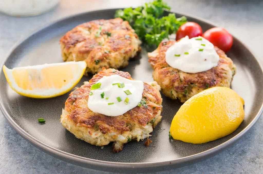 A mouthwatering crab cake plated with lemon remoulade, fresh greens, and a summer cocktail — one of many worth traveling for this year.