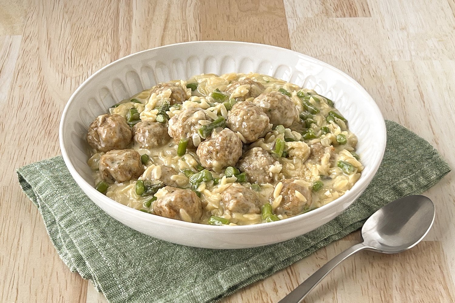 Creamy One Pot Chicken Meatball Orzo with Asparagus Daily Global Diary - Authentic Global News