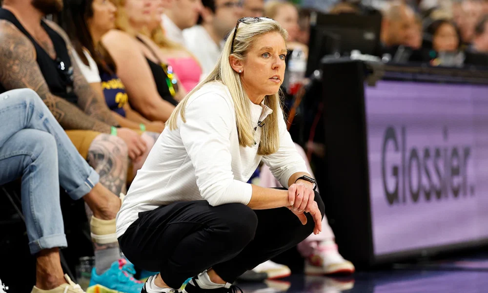 Christie Sides, pictured coaching the Indiana Fever in 2024, has built a $2.5 million fortune through decades of basketball coaching at all levels.