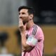 João Neves celebrates his first goal as a dejected Lionel Messi watches on during PSG’s dominant 4-0 victory in Atlanta.