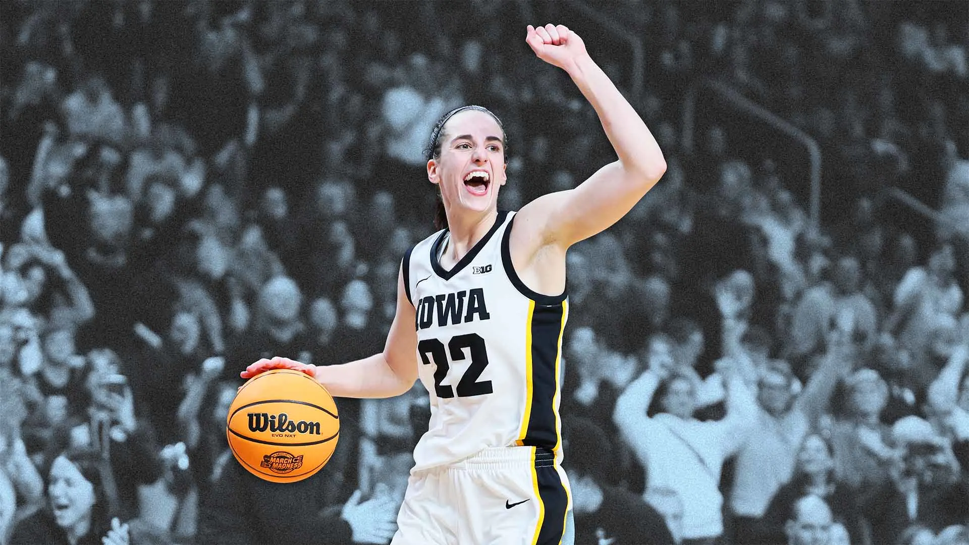 Caitlin Clark accepting the WNBA Rookie of the Year award in 2024 — a milestone that launched her fortune.