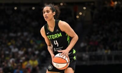 Skylar Diggins drains a clutch three in the new Unrivaled league—on and off court, she keeps breaking boundaries.