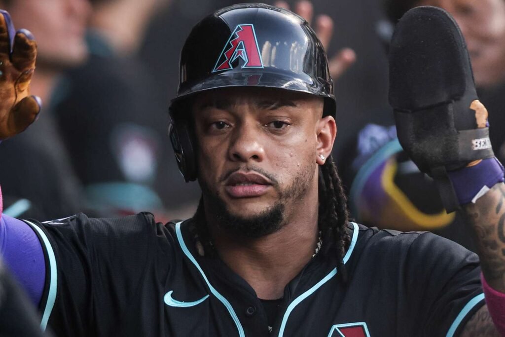 Ketel Marte celebrates after a clutch NLCS hit—fueling both his legacy and his $116.5 million contract.