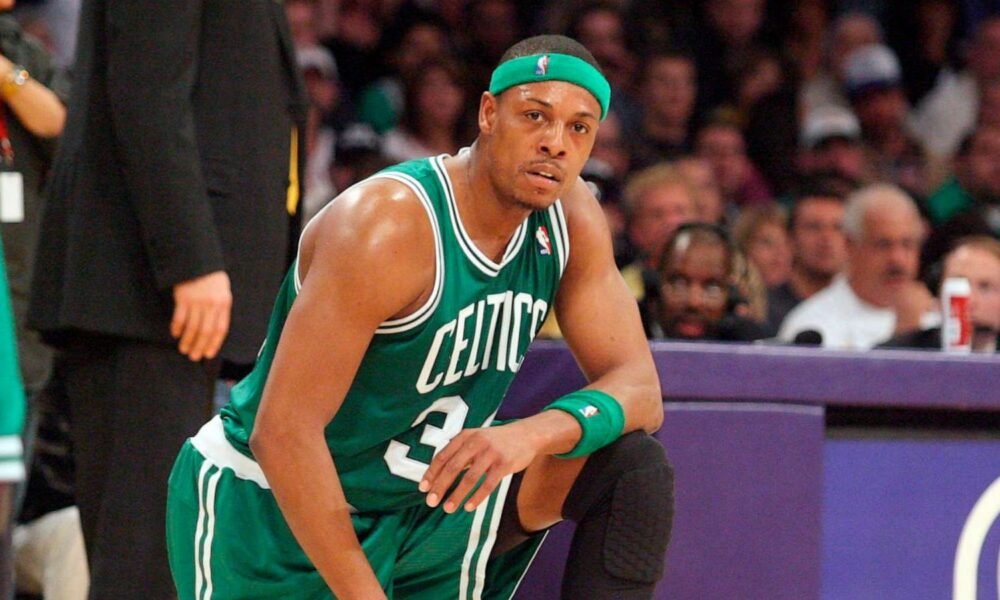 Paul Pierce, aka “The Truth,” celebrating the 2008 NBA Championship—worth every penny of that $80 million legacy.