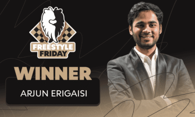 Hikaru Nakamura Wins 5th Freestyle Fridays Title, Crushes Arjun in 10 Moves