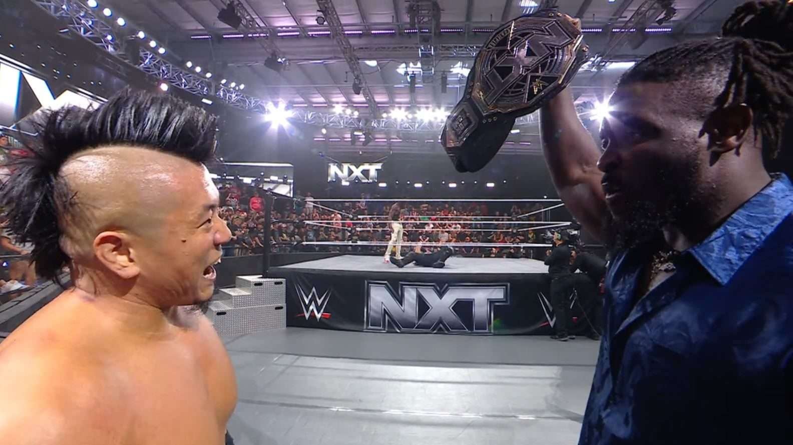 Oba Femi defends his NXT Championship against Japanese powerhouse Yoshiki Inamura in a match that could reshape the future of NXT at Great American Bash 2025.