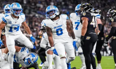 Detroit Lions Defeat Ravens 38-30 with 7 Sacks on Lamar Jackson, Snap Losing Streak