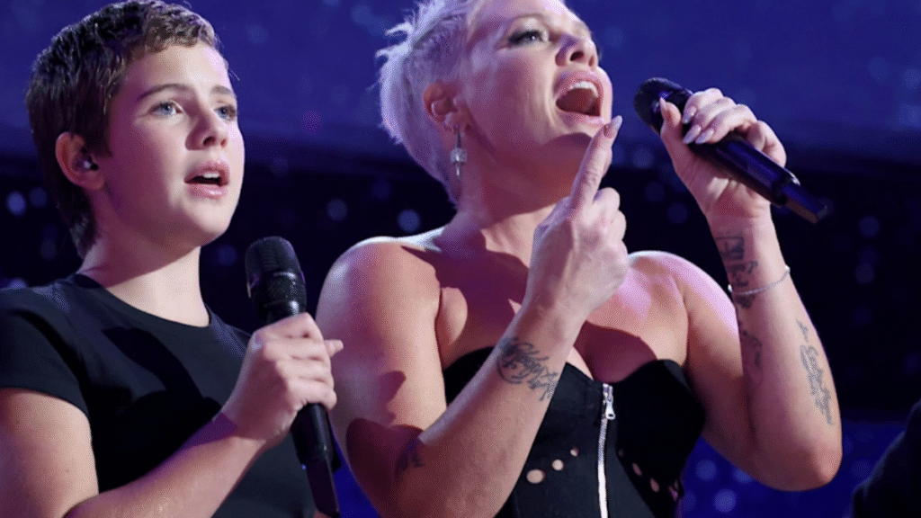 Hugh Jackman Brings Pink and Willow Sage Hart on Stage for a Stunning Duet at Radio City Music Hall