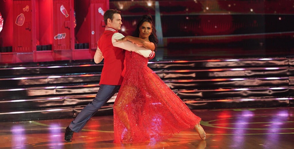 Whitney Leavitt and Mark Ballas Earn First Nine on Dancing With the Stars Disney Night