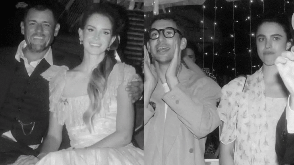 Lana Del Rey and husband Jeremy Dufrene share kiss at Paris Fashion Week after first wedding anniversary