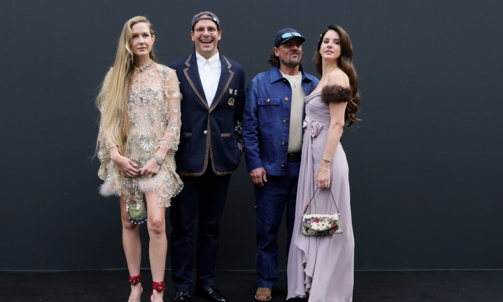 Lana Del Rey and husband Jeremy Dufrene share kiss at Paris Fashion Week after first wedding anniversary