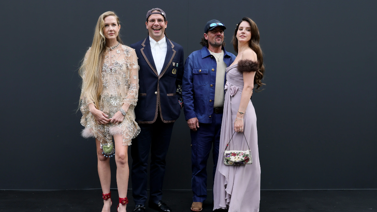 Lana Del Rey and husband Jeremy Dufrene share kiss at Paris Fashion Week after first wedding anniversary