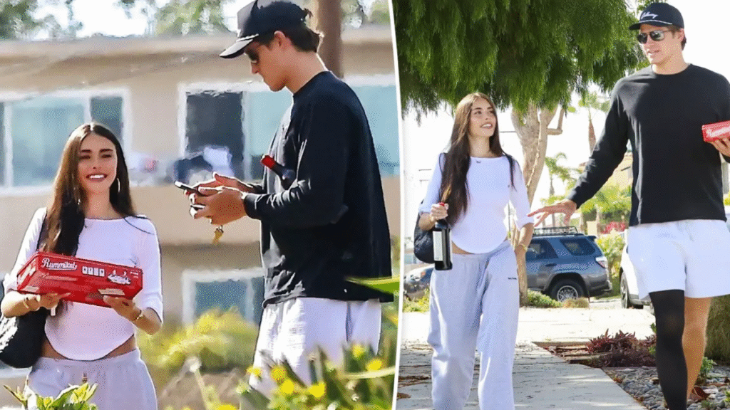 Chargers QB Justin Herbert and Madison Beer share sweet sideline kiss as romance goes public