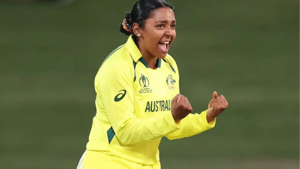 Alana King celebrates a wicket for Australia, marking her rise as one of the world’s top leg-spinners.