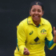 Alana King celebrates a wicket for Australia, marking her rise as one of the world’s top leg-spinners.