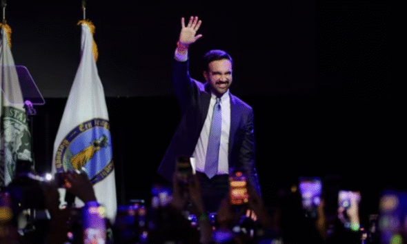 Zohran Mamdani’s victory celebration went viral after the Bollywood hit Dhoom Machale played during his mayoral win speech.