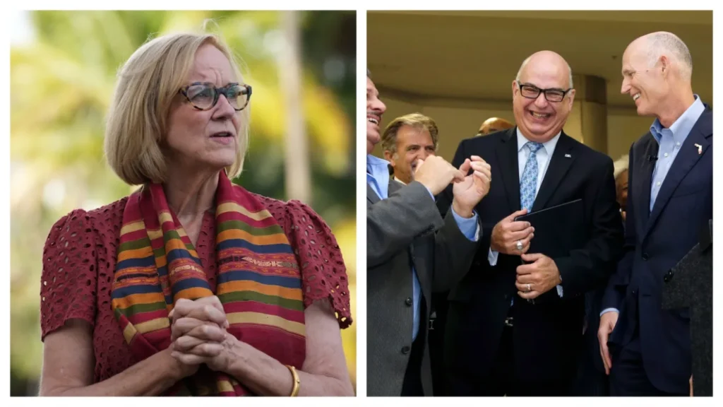 Eileen Higgins celebrates her historic victory as Miami’s first Democratic mayor in nearly three decades