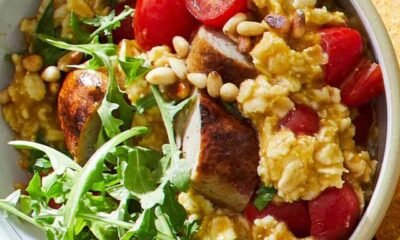 Savory-Oatmeal-with-Tomato-Sausage--07f20f5e98ee401fa545fa775582831e