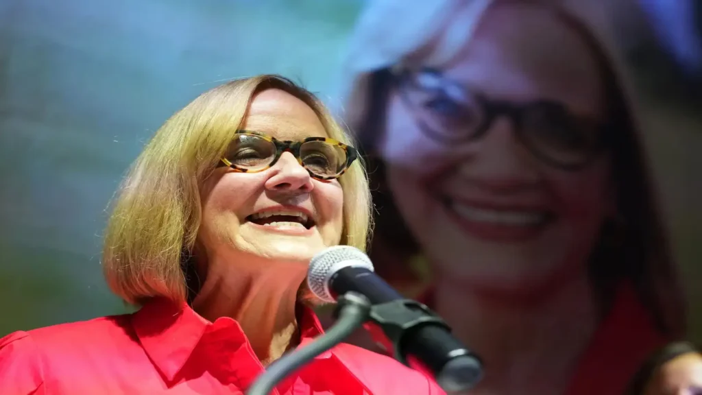 Eileen Higgins celebrates her historic victory as Miami’s first Democratic mayor in nearly three decades