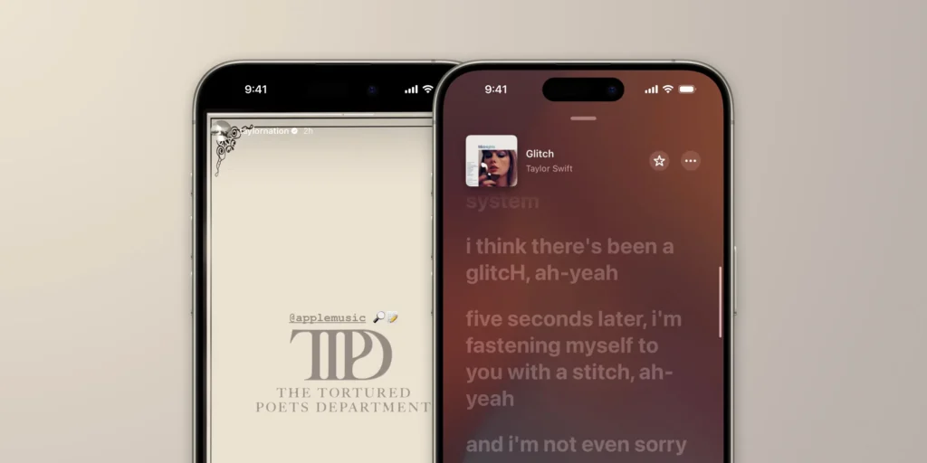 Taylor Swift performs during the Eras Tour as fans notice lyric changes to her album Reputation on Apple Music