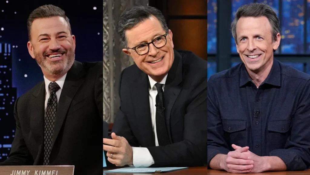 Jon Stewart Seth Meyers roast Trump Venezuela idea saying Americans feel another foreign drama is exhausting