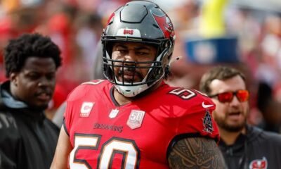 Football player in Buccaneers uniform